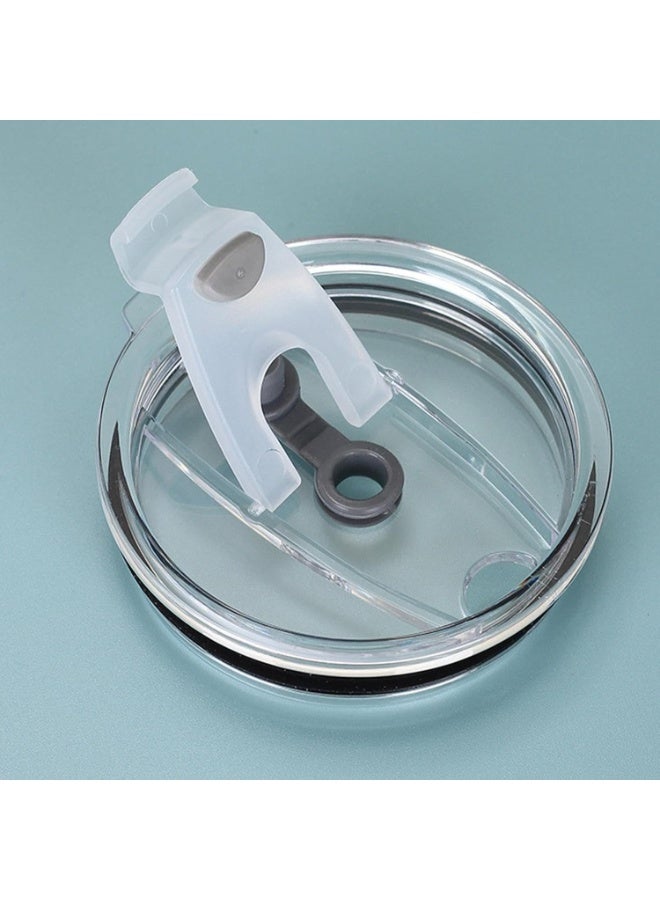 كوب سفر وتخييم معزول بتفريغ الهواء بجدار مزدوج سعة 600 مل - حامل قهوة ومشروبات من الفولاذ المقاوم للصدأ مقاوم للانسكاب مع ماصة وغطاء - بيج - Image 4